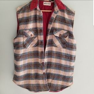 Plaid Flannel vest